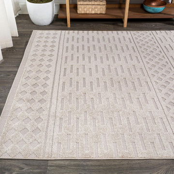Xlendi High-low Pile Moroccan Geometric Indoor/outdoor Area Rug